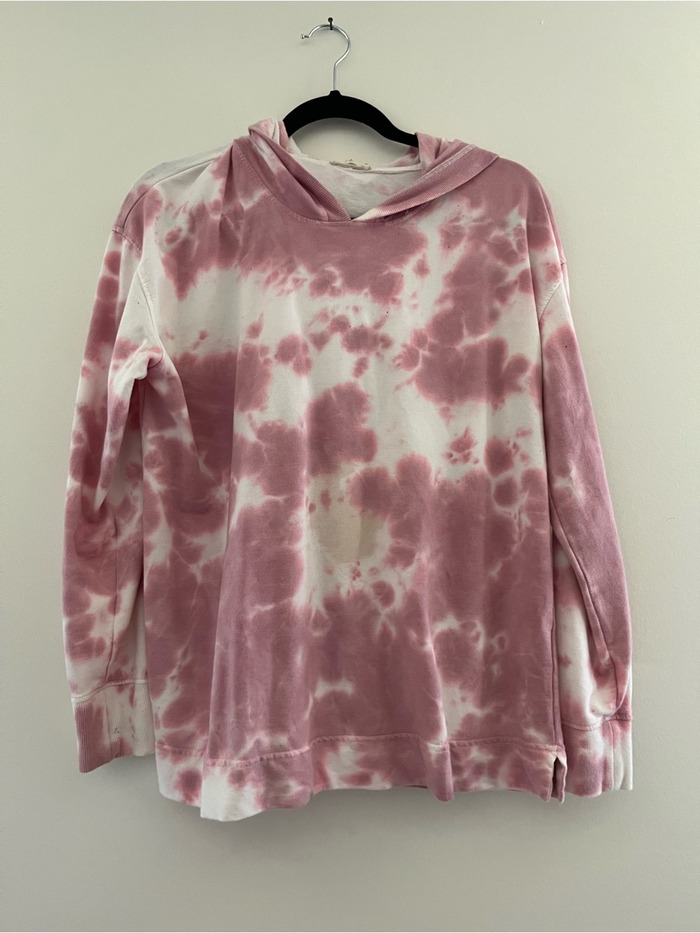 Women's Pink Tie-Dye Hoodie Sweater